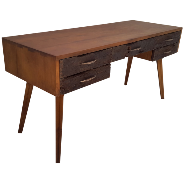 Reclaimed teak writing desk