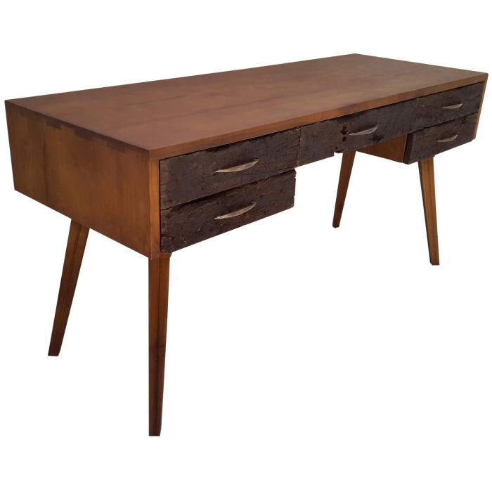 Reclaimed teak writing desk