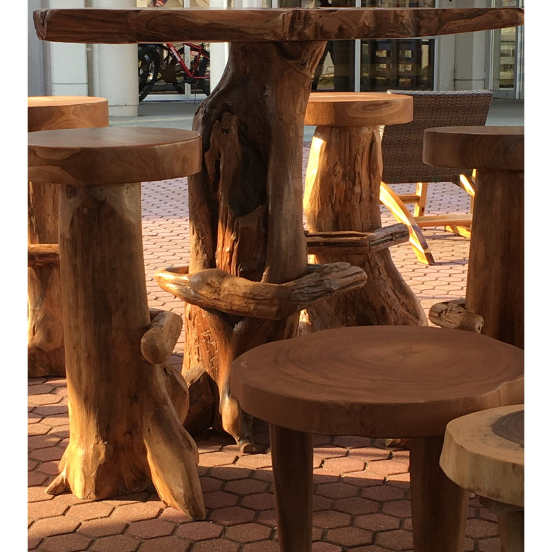 Live edge bar table with 4 stools ArteModo Interior